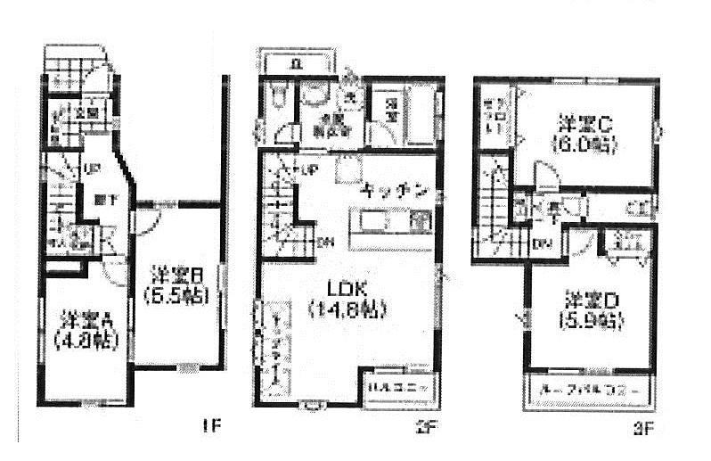 Floor plan. (1), Price 33,800,000 yen, 4LDK, Land area 60.65 sq m , Building area 102.23 sq m