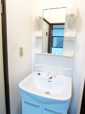 Washroom. There washbasin independent