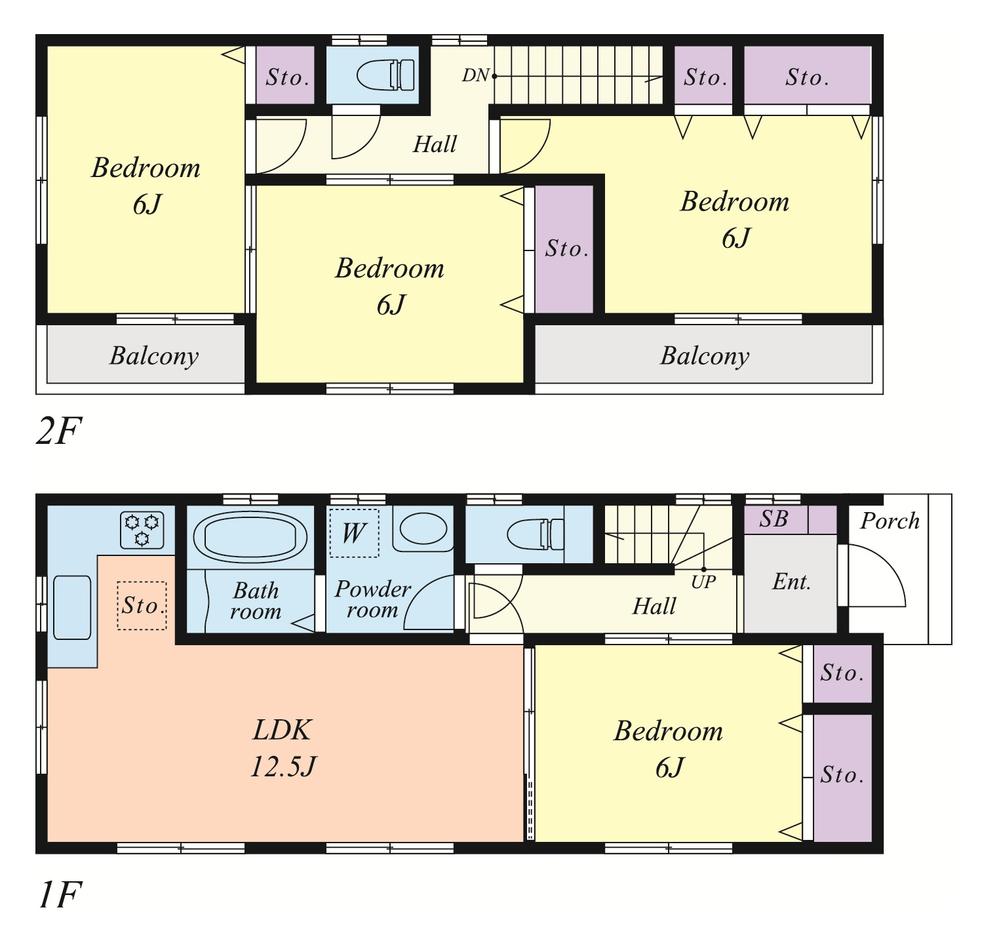 Floor plan. 29,800,000 yen, 4LDK, Land area 92.37 sq m , Building area 91.91 sq m