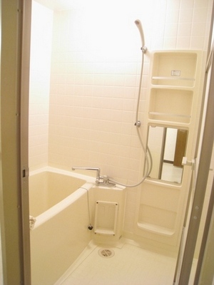 Bath. Bathing shelf add-fired luck is also located convenient