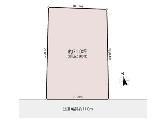 Compartment figure. Land price 8.88 million yen, Land area 234.92 sq m compartment view