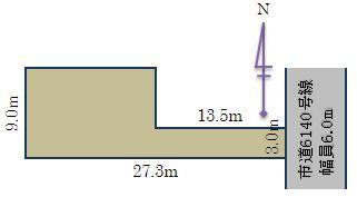 Compartment figure. Land price 6.99 million yen, Land area 164.25 sq m site plan