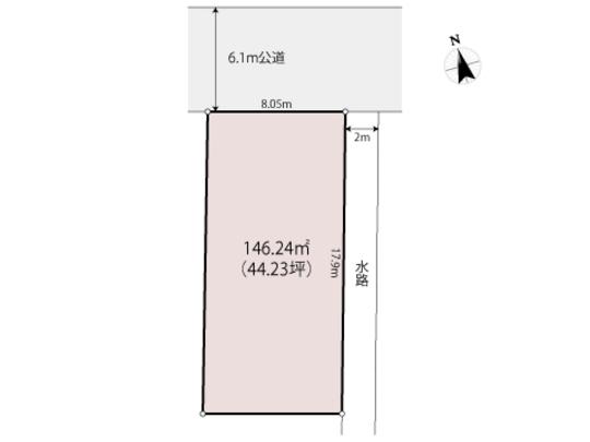 Compartment figure. Land price 5.9 million yen, Land area 146.24 sq m compartment view