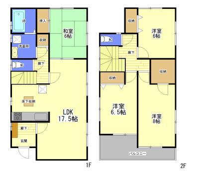 Floor plan. All six buildings, Over which it was imposing completed!