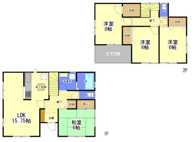 Floor plan. All six buildings, Over which it was imposing completed!