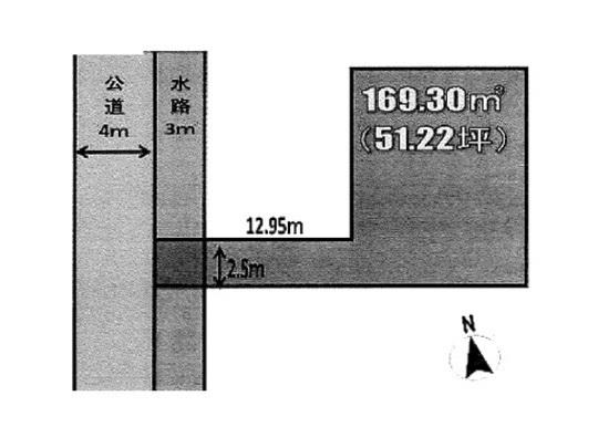 Compartment figure. Land price 11.8 million yen, Land area 169.3 sq m compartment view