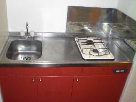 Kitchen. It is a simple kitchen with two of the stove.