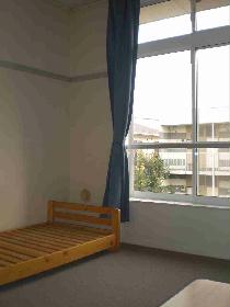 Living and room. It has become a living room with large windows.