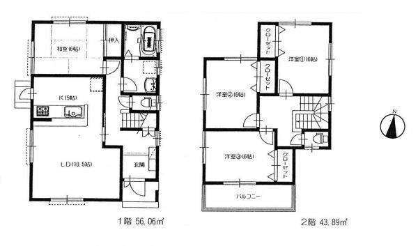 Floor plan. 23.8 million yen, 4LDK, Land area 177.02 sq m , Building area 99.95 sq m