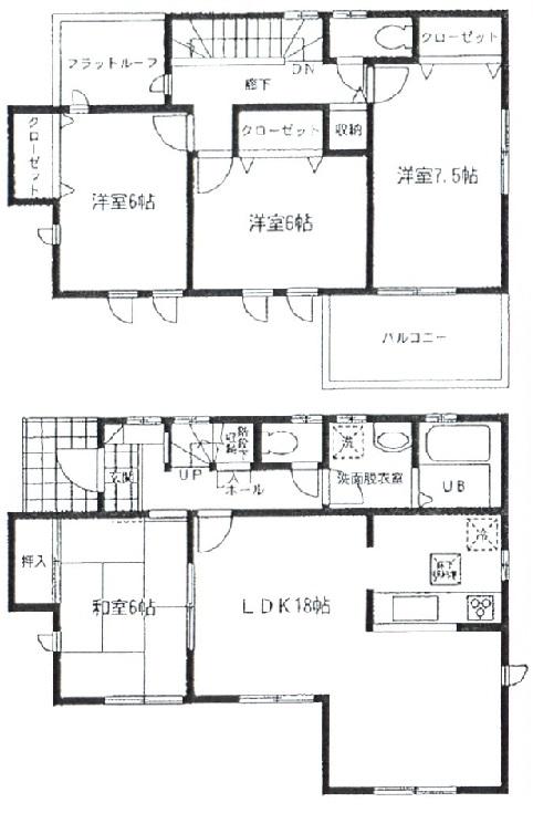 Floor plan. (Building 2), Price 29,800,000 yen, 4LDK, Land area 135.01 sq m , Building area 103.51 sq m