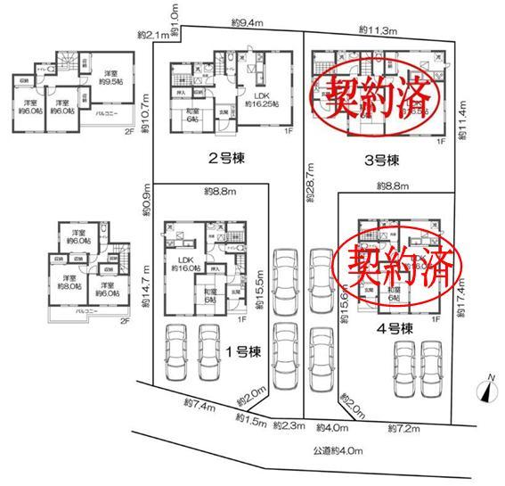 The entire compartment Figure.  ◆ City gas ◆ This sewage ◆ Car space 2 cars ◆ Only 1 Building and Building 2 sale