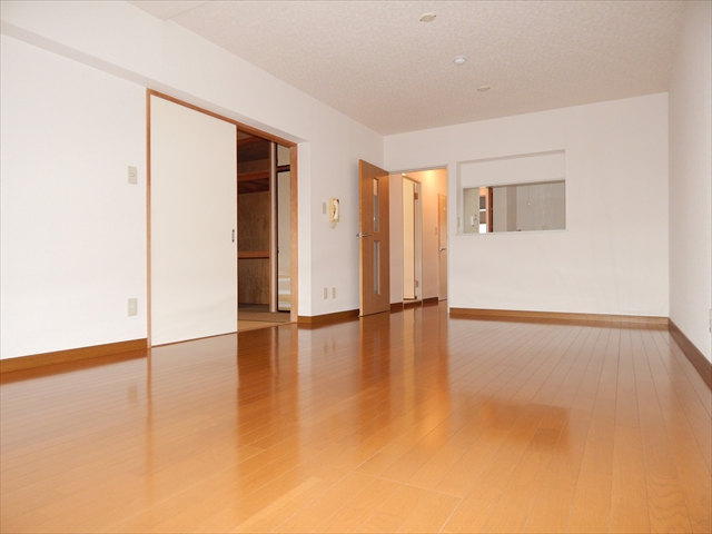 Living and room. Spacious living room It will Hakadori also dishes at the counter type