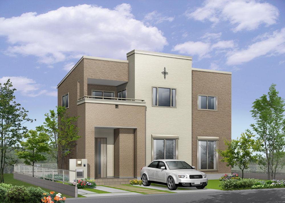 Rendering (appearance). Domestic solid wood use, Center Living, Seismic grade 3 equivalent, Eco correspondence, Barrier-free, All room with lighting, Dishwasher (1 Building Rendering)