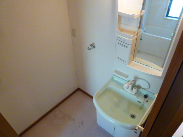 Washroom. Please note that the washing machine is a little smaller!