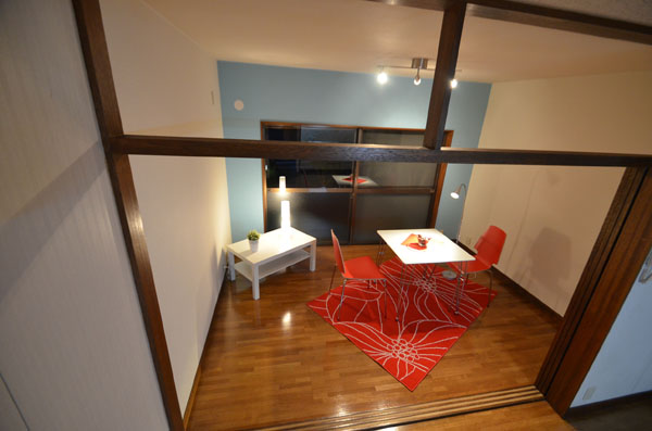 Living and room. Western-style floor is flooring.