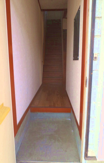 Entrance. Because maisonette divided up and down it is popular with families with a child!