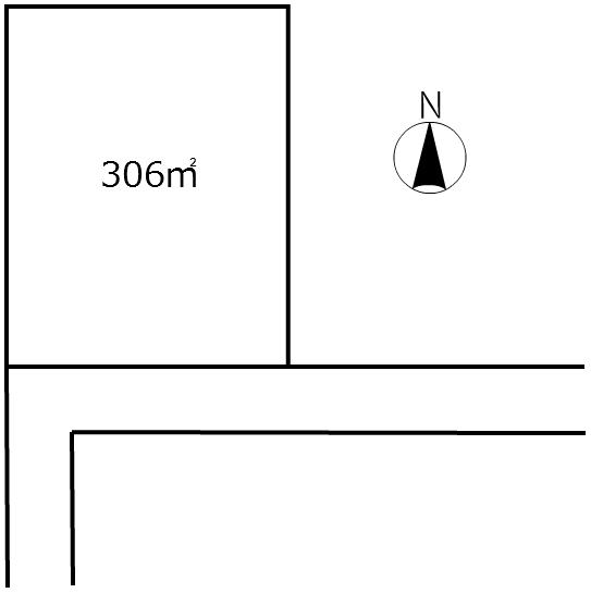 Compartment figure. Land price 5.5 million yen, Land area 306 sq m