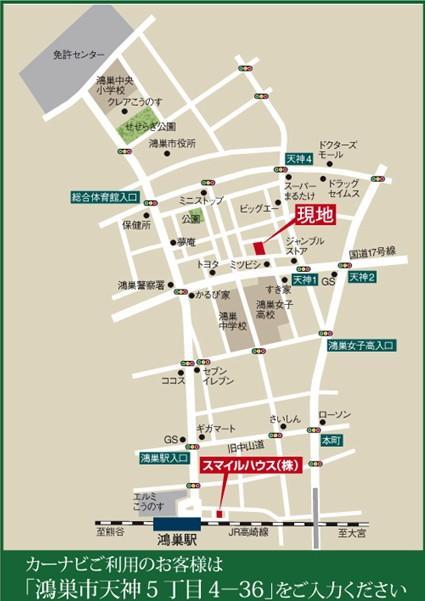 Local guide map. Good access and tranquility to the Route 17 boasts of environment