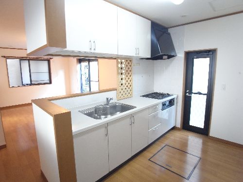 Kitchen. System kitchen There is also under-floor storage