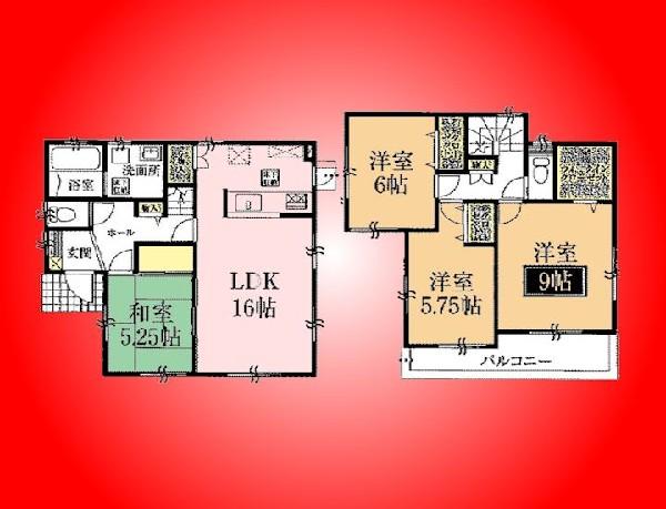 Floor plan. 26,800,000 yen, 4LDK, Land area 148.97 sq m , Building area 102.67 sq m