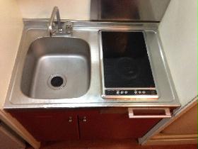 Kitchen. Electric stove with kitchen. There is housed in the up and down