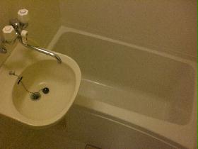 Bath. shower, Washbasin