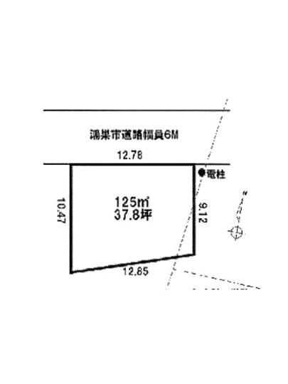 Compartment figure. Land price 13,230,000 yen, Land area 125 sq m compartment view