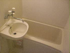 Bath. shower, Washbasin