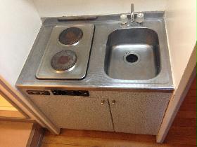 Kitchen. Electric stove, There are two-neck. 