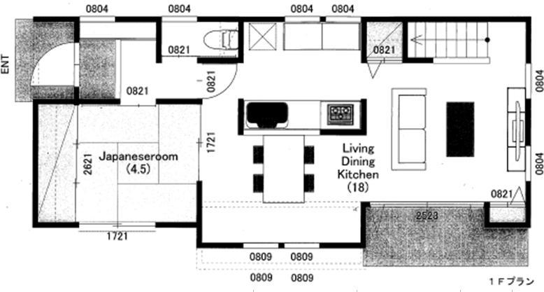 Building plan example (floor plan)