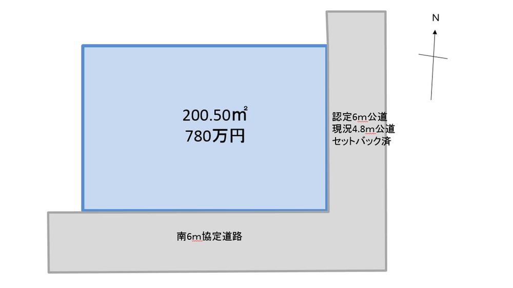Compartment figure. Land price 7.8 million yen, Land area 200.5 sq m