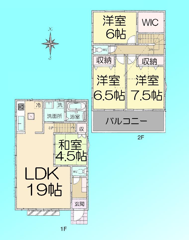 Floor plan. 32,800,000 yen, 4LDK, Land area 115.49 sq m , Building area 100.03 sq m