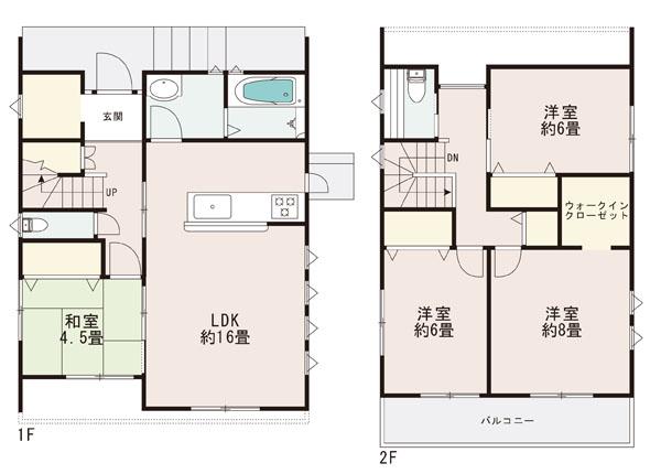 Floor plan. 41,800,000 yen, 4LDK, Land area 164.86 sq m , Building area 106.4 sq m