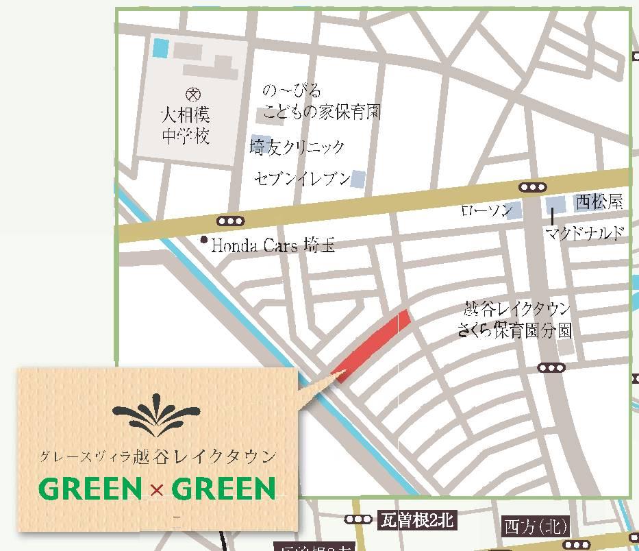 Local guide map. Enlarged view is.