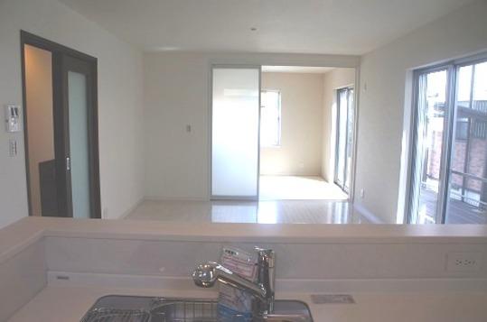 Living. Kitchen seen from the living room