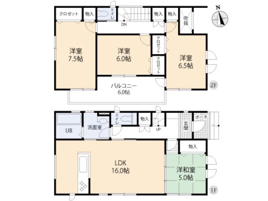 Floor plan. 31,800,000 yen, 4LDK, Land area 114 sq m , Building area 100.19 sq m floor plan