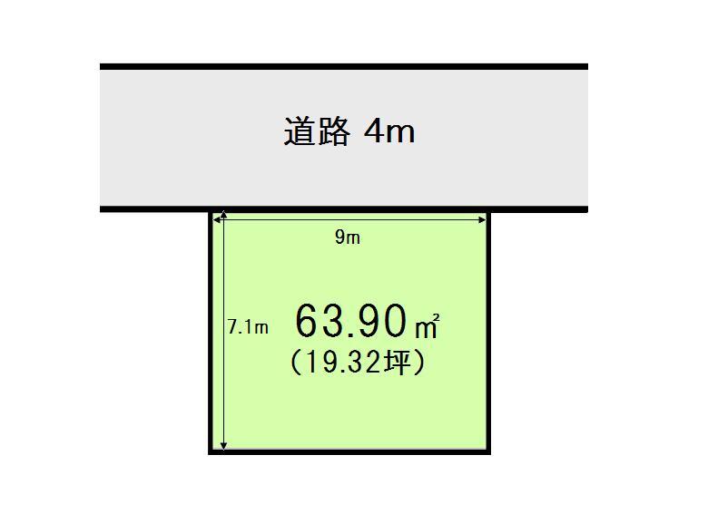 Compartment figure. Land price 7.8 million yen, Land area 63.9 sq m