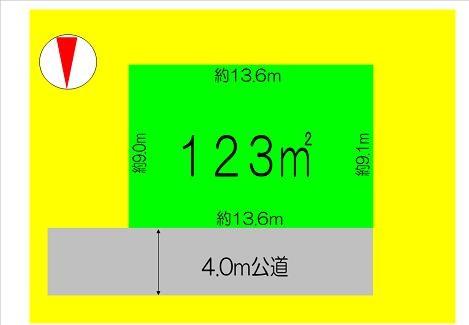 Compartment figure. Land price 15.8 million yen, Land area 123 sq m