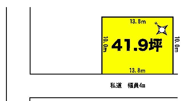 Compartment figure. Land price 14.8 million yen, Land area 138.78 sq m