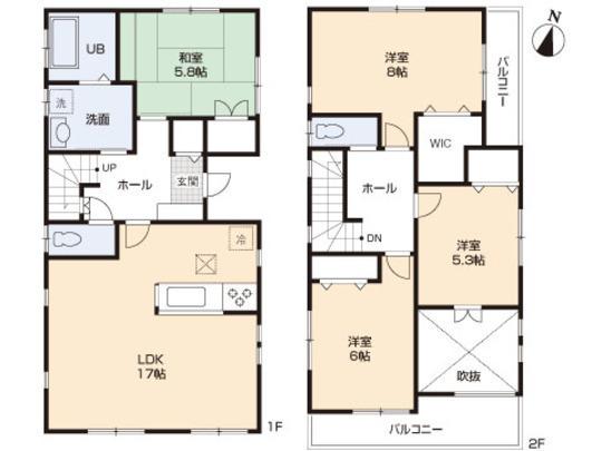 Floor plan. 36,600,000 yen, 4LDK, Land area 123.4 sq m , Building area 103.5 sq m floor plan