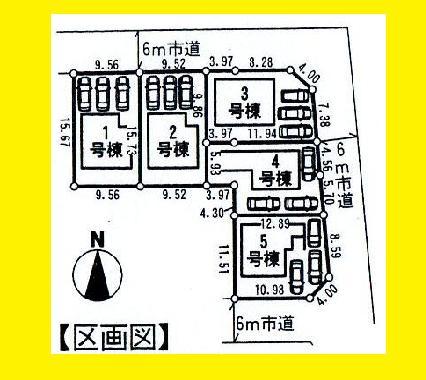 The entire compartment Figure. Parking is also easy on the front road is 6m. 