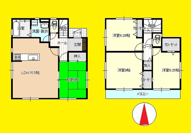 Floor plan. (1 Building), Price 36.5 million yen, 4LDK, Land area 150.08 sq m , Building area 99.36 sq m