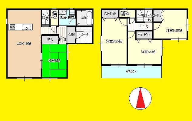 Floor plan. (5 Building), Price 40,300,000 yen, 4LDK, Land area 150.06 sq m , Building area 99.36 sq m