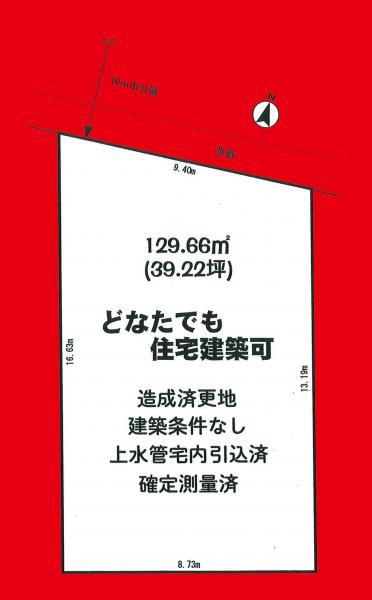 Compartment figure. Land price 13.5 million yen, Land area 129.66 sq m