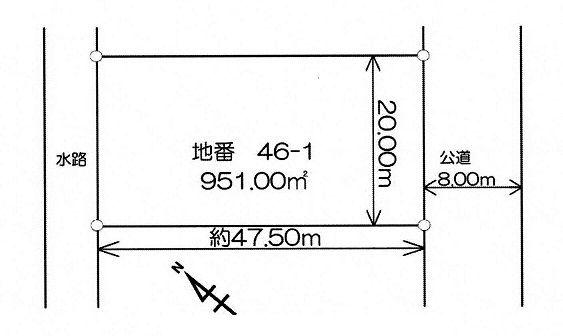 Compartment figure. Land price 42 million yen, Land area 951 sq m