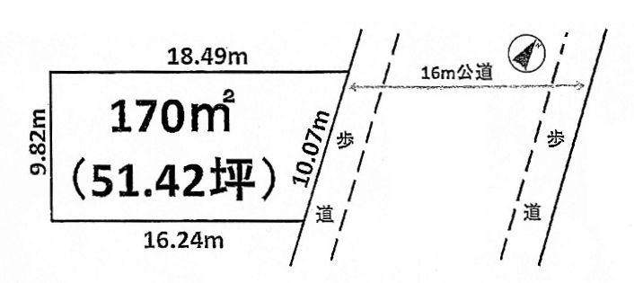 Compartment figure. Land price 28 million yen, Land area 170 sq m