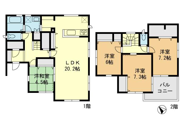 Floor plan. 37,800,000 yen, 4LDK, Land area 164.62 sq m , Building area 115.71 sq m