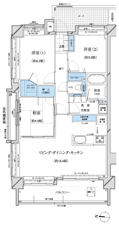 Floor: 3LDK + WIC, the occupied area: 71.02 sq m