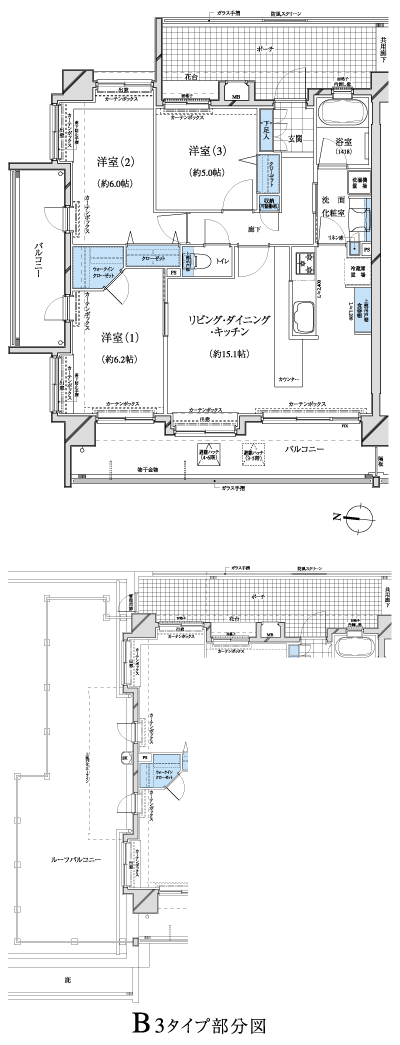 Floor: 3LDK + WIC, the occupied area: 71.07 sq m
