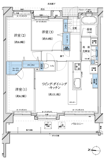 Floor: 3LDK + WIC, the occupied area: 71.07 sq m